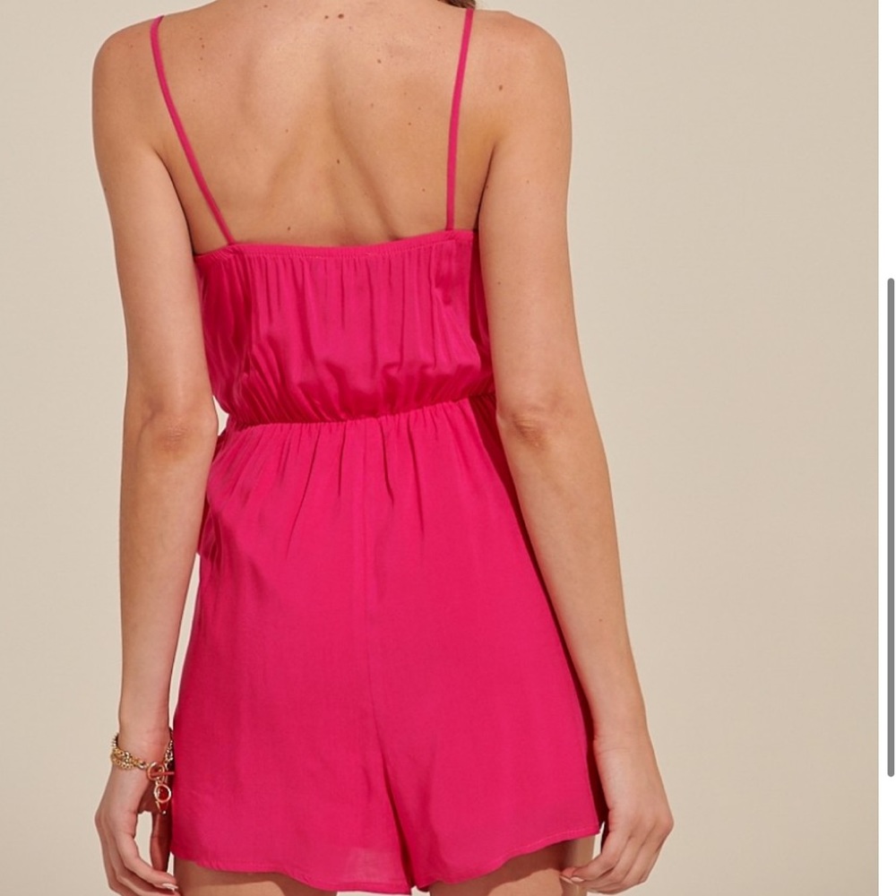 Wrap Romper Fuschia Sleeveless Small Medium Large - Picture 3 of 6